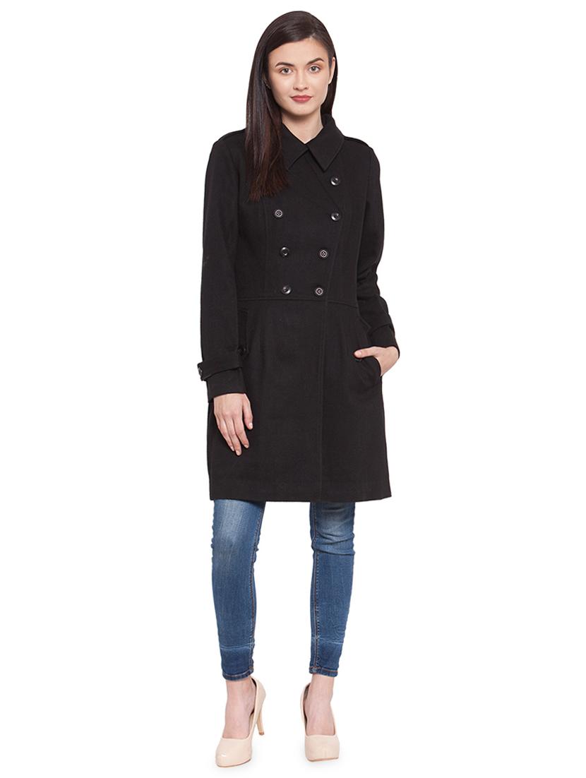 shirt collar trench/overcoat coat - 16711909 - Zoom Image - 4