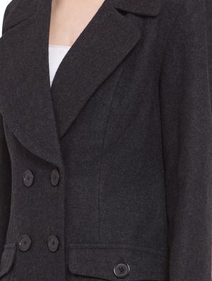 lapel neck trench/overcoat coat - 16711912 - Standard Image - 5