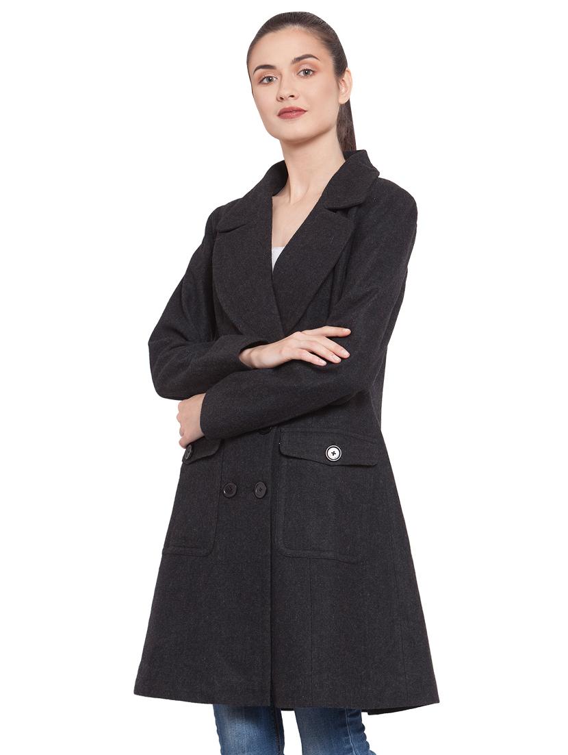 lapel neck trench/overcoat coat - 16711912 - Zoom Image - 2