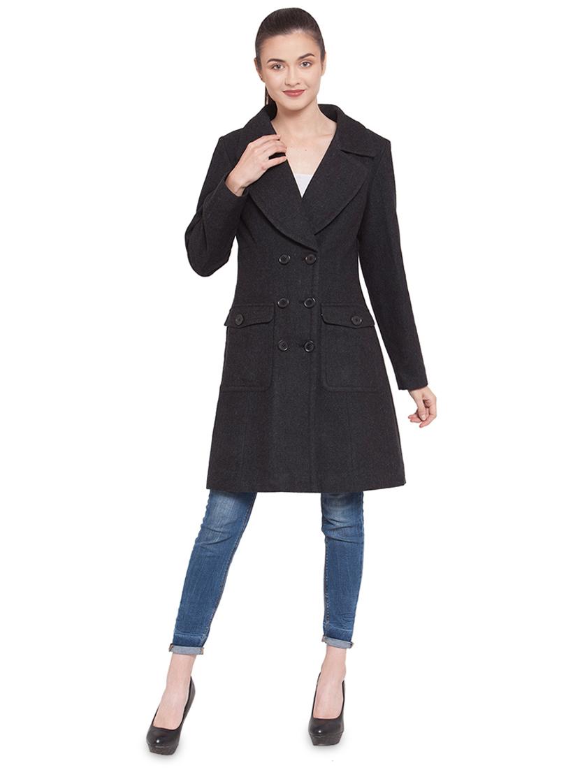 lapel neck trench/overcoat coat - 16711912 - Zoom Image - 4