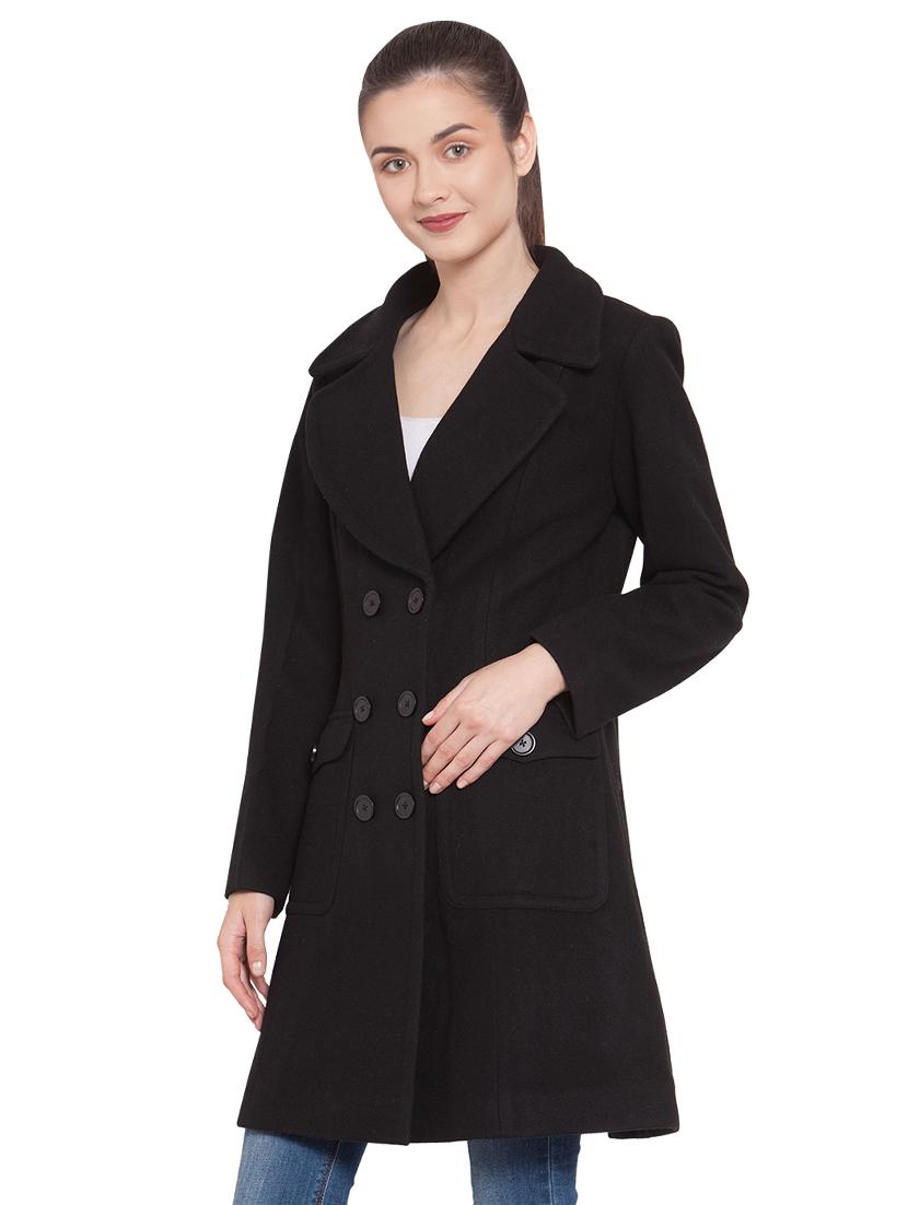 lapel neck trench/overcoat coat - 16711913 - Zoom Image - 2
