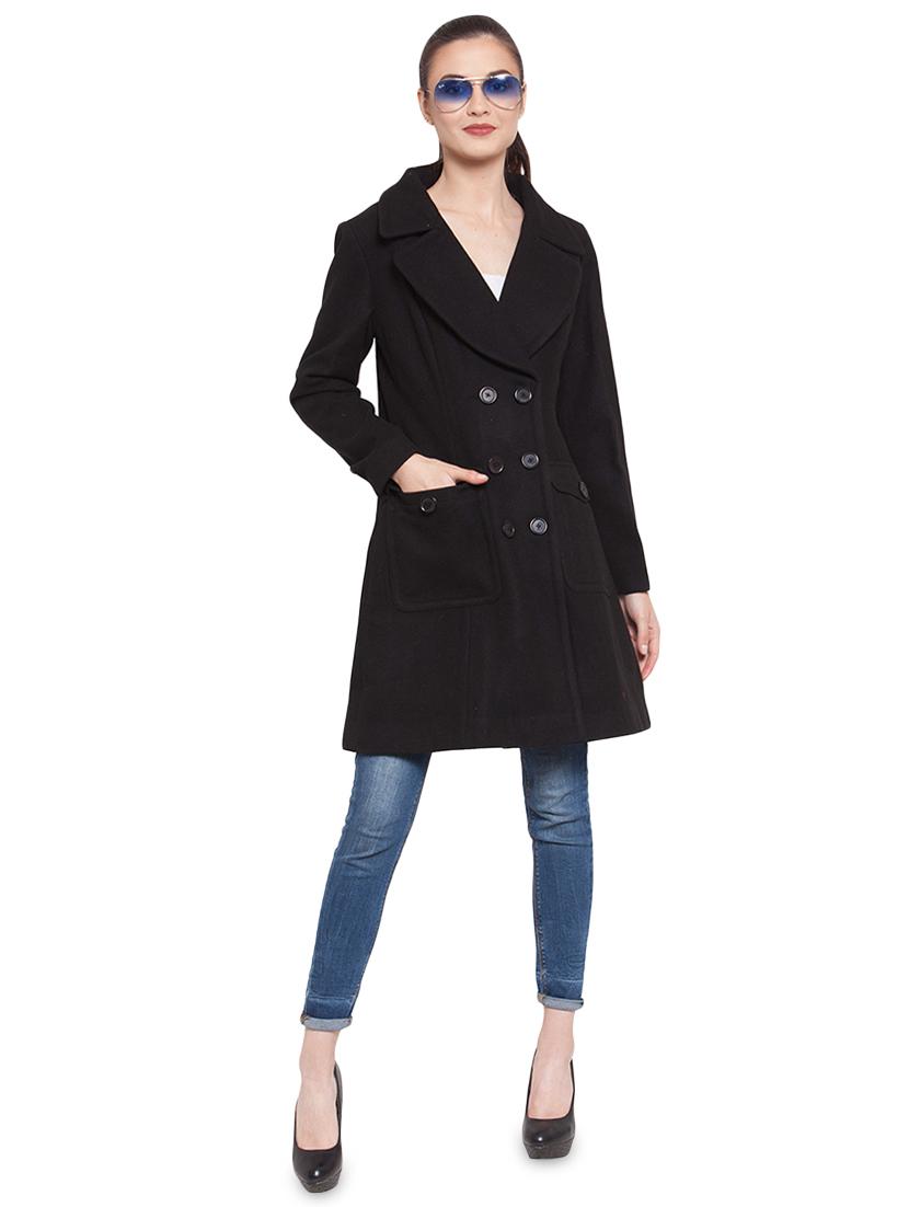 lapel neck trench/overcoat coat - 16711913 - Zoom Image - 4