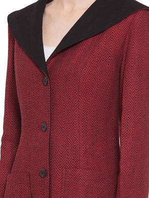 hooded neck trench/overcoat coat - 16711916 - Standard Image - 5