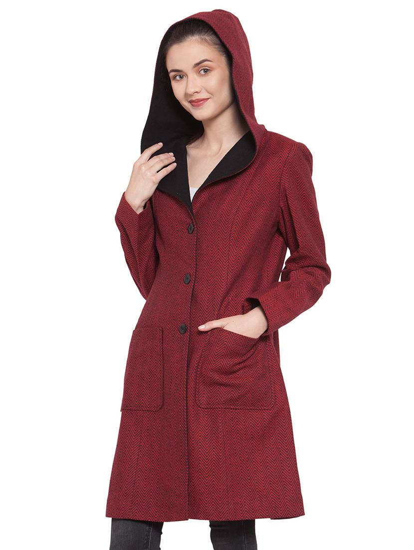 hooded neck trench/overcoat coat - 16711916 - Zoom Image - 2