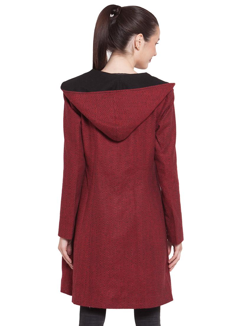 hooded neck trench/overcoat coat - 16711916 - Zoom Image - 3