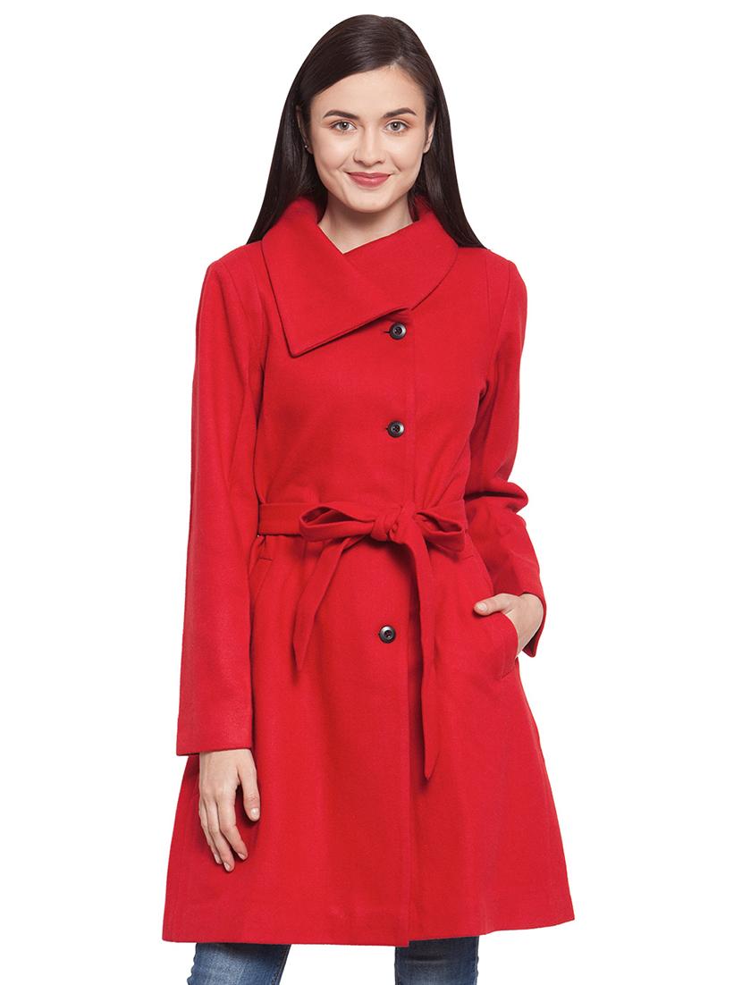 tie front trench/overcoat coat - 16711922 - Zoom Image - 1