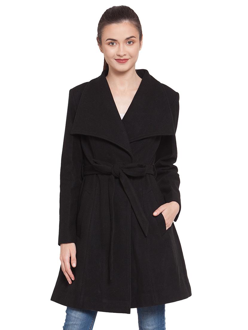 tie front trench/overcoat coat - 16711923 - Zoom Image - 1