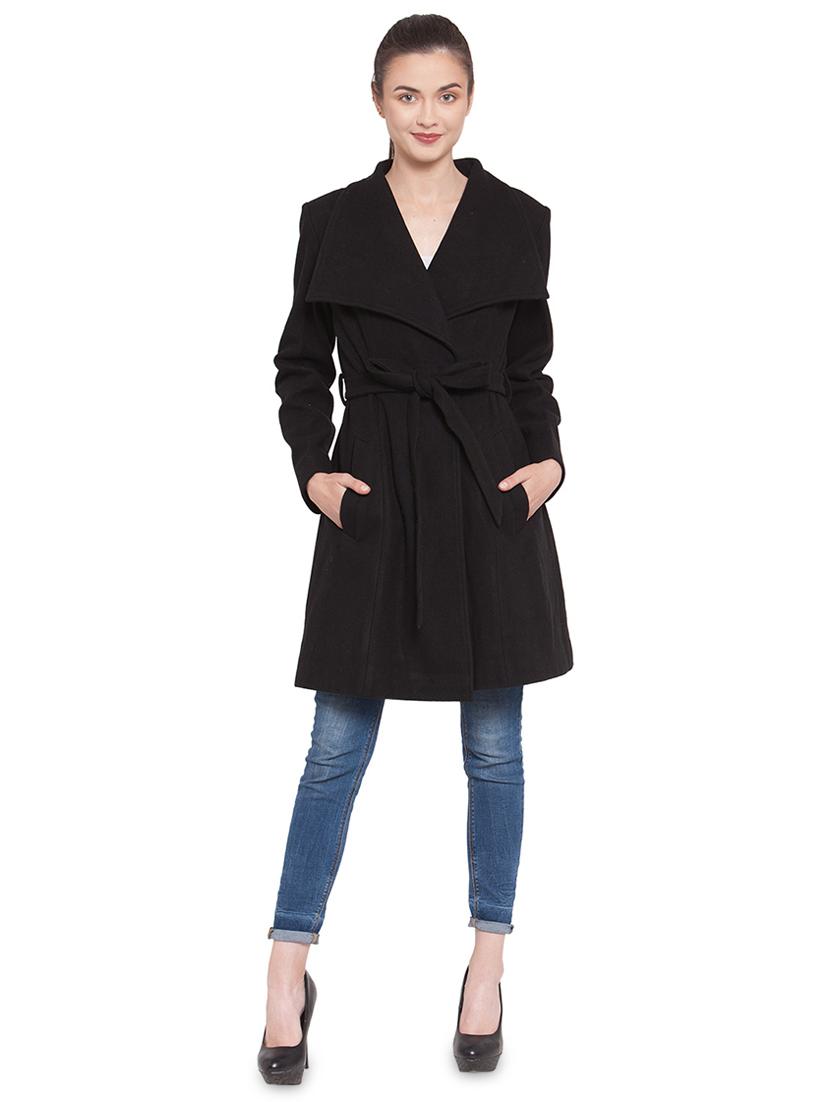 tie front trench/overcoat coat - 16711923 - Zoom Image - 4