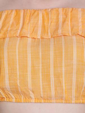 off shoulder striped crop top - 16711928 - Standard Image - 5