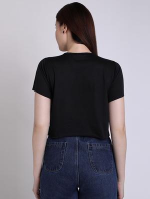 choker neck solid crop top - 16711930 - Standard Image - 3