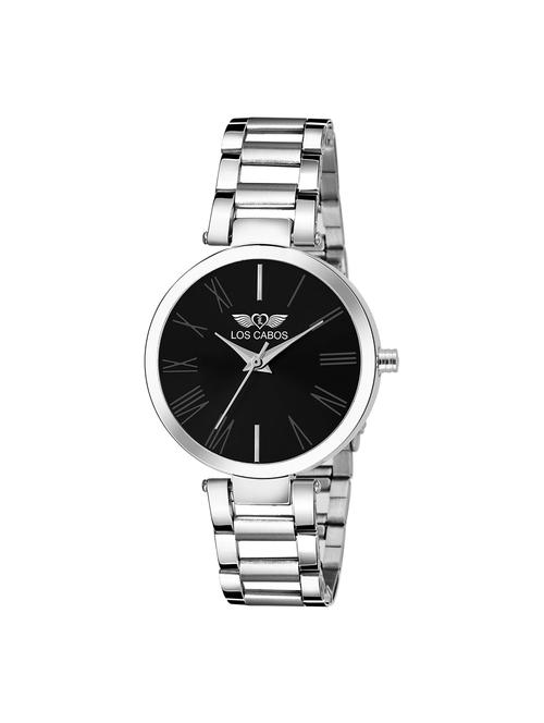 los cabos 1012 black dial & silver chain watches for girls analog watch - 16711938 - Standard Image - 1