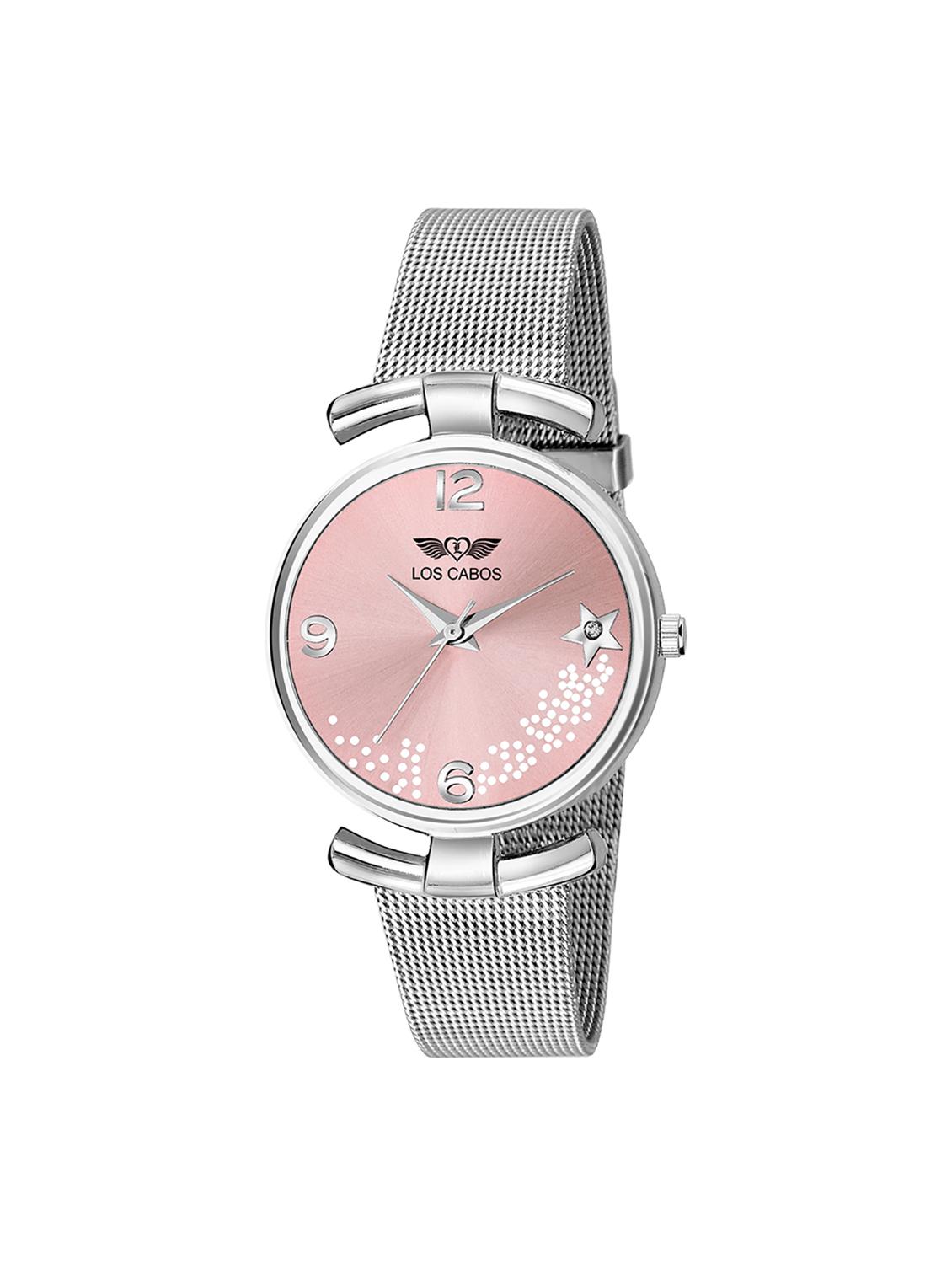 1009 pink dial & silver chain watches for girls analog watch - 16711942 - Zoom Image - 1