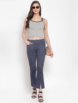 mid rise solid trouser - 16711975 - Standard Image - 4