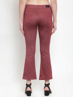 mid rise solid trouser - 16711976 - Standard Image - 3