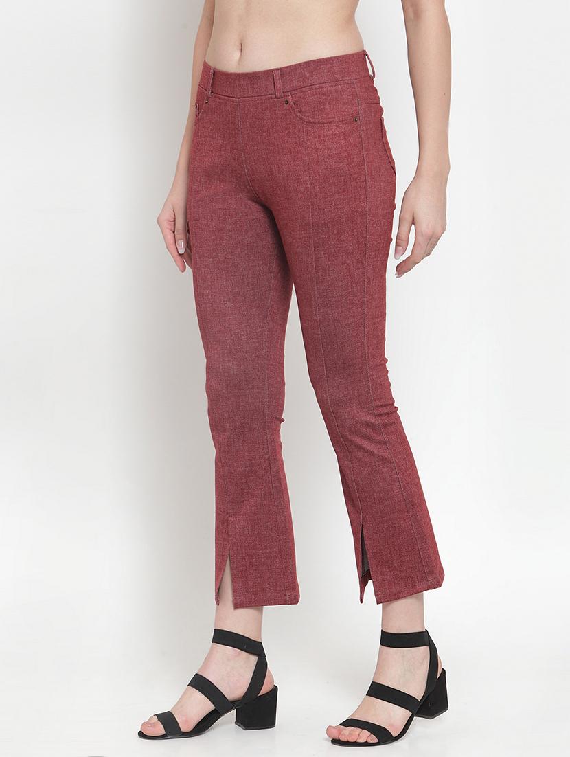 mid rise solid trouser - 16711976 - Zoom Image - 2