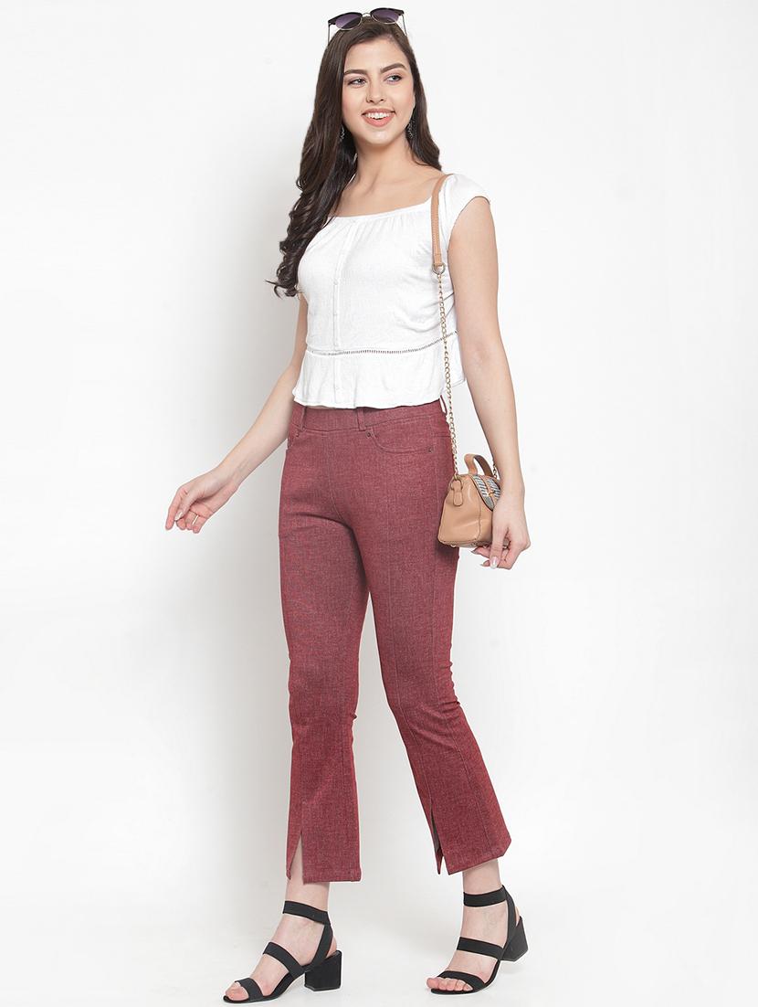 mid rise solid trouser - 16711976 - Zoom Image - 4