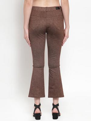 mid rise solid trouser - 16711977 - Standard Image - 3