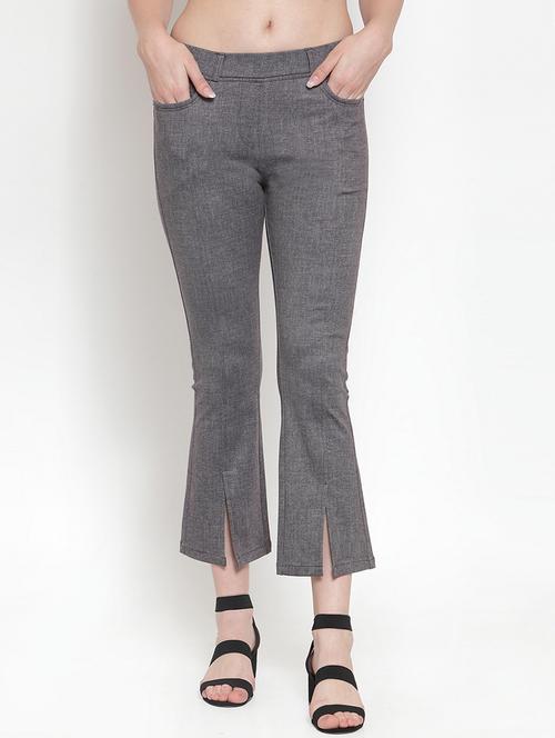 mid rise solid trouser - 16711978 - Standard Image - 1