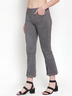 mid rise solid trouser - 16711978 - Standard Image - 2