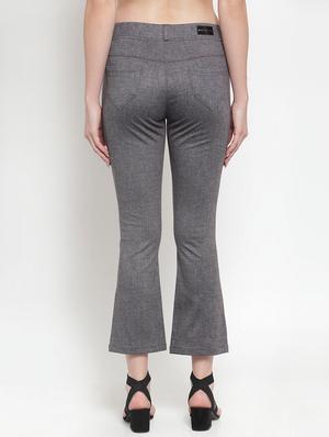 mid rise solid trouser - 16711978 - Standard Image - 3