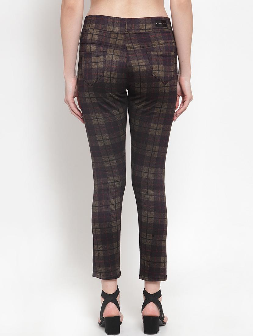 high rise checkered jeggings - 16711980 - Zoom Image - 3
