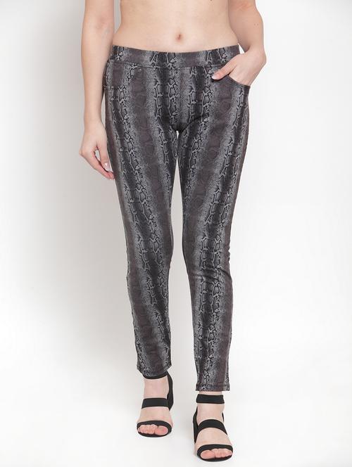 mid rise snake print jeggings - 16711984 - Standard Image - 1