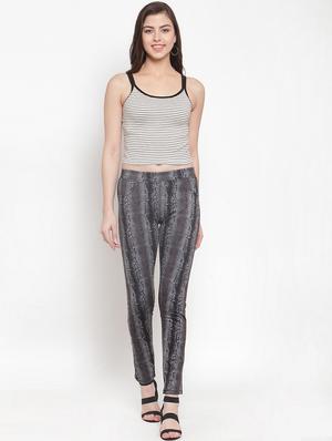 mid rise snake print jeggings - 16711984 - Standard Image - 4