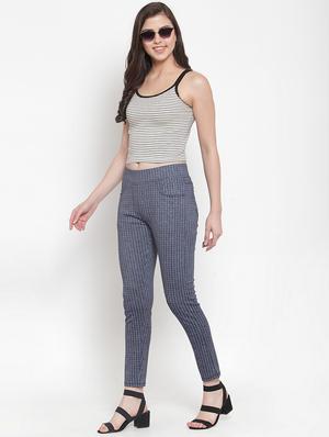 mid rise checkered jeggings - 16711986 - Standard Image - 4