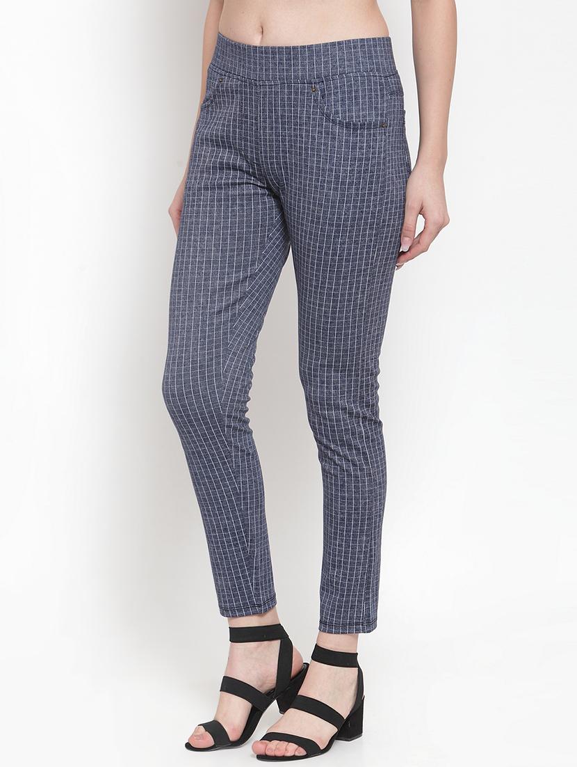 mid rise checkered jeggings - 16711986 - Zoom Image - 2