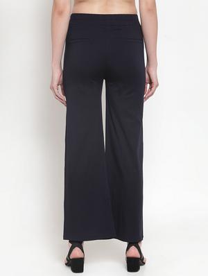 high rise solid wide leg trouser - 16711988 - Standard Image - 3