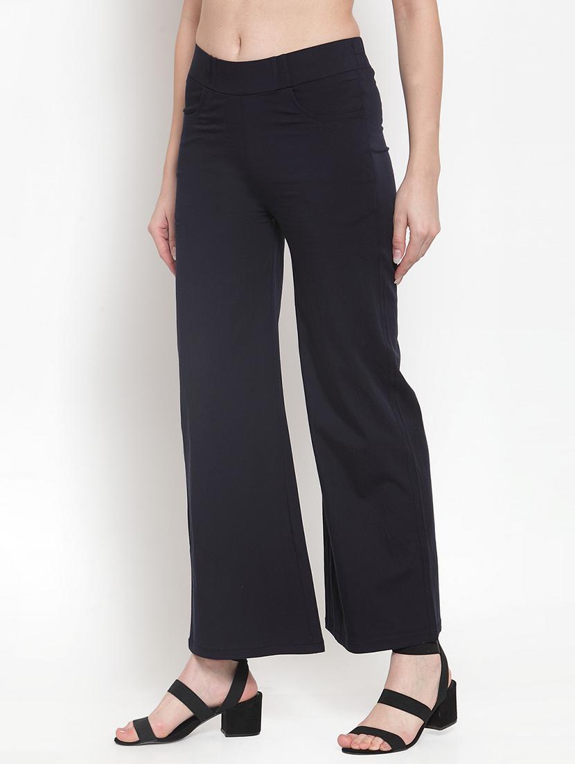 high rise solid wide leg trouser - 16711988 - Zoom Image - 2