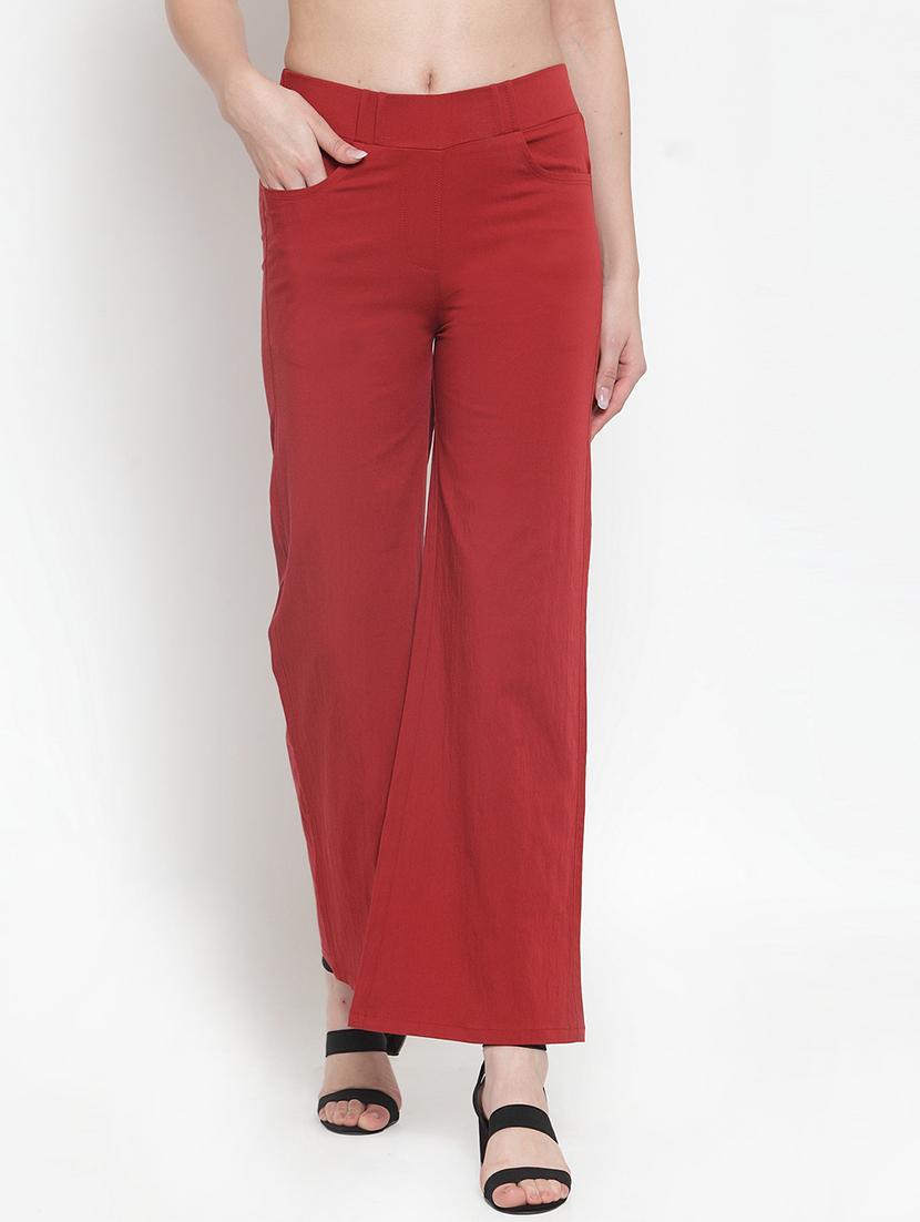 high rise solid wide leg trouser - 16711989 - Zoom Image - 1