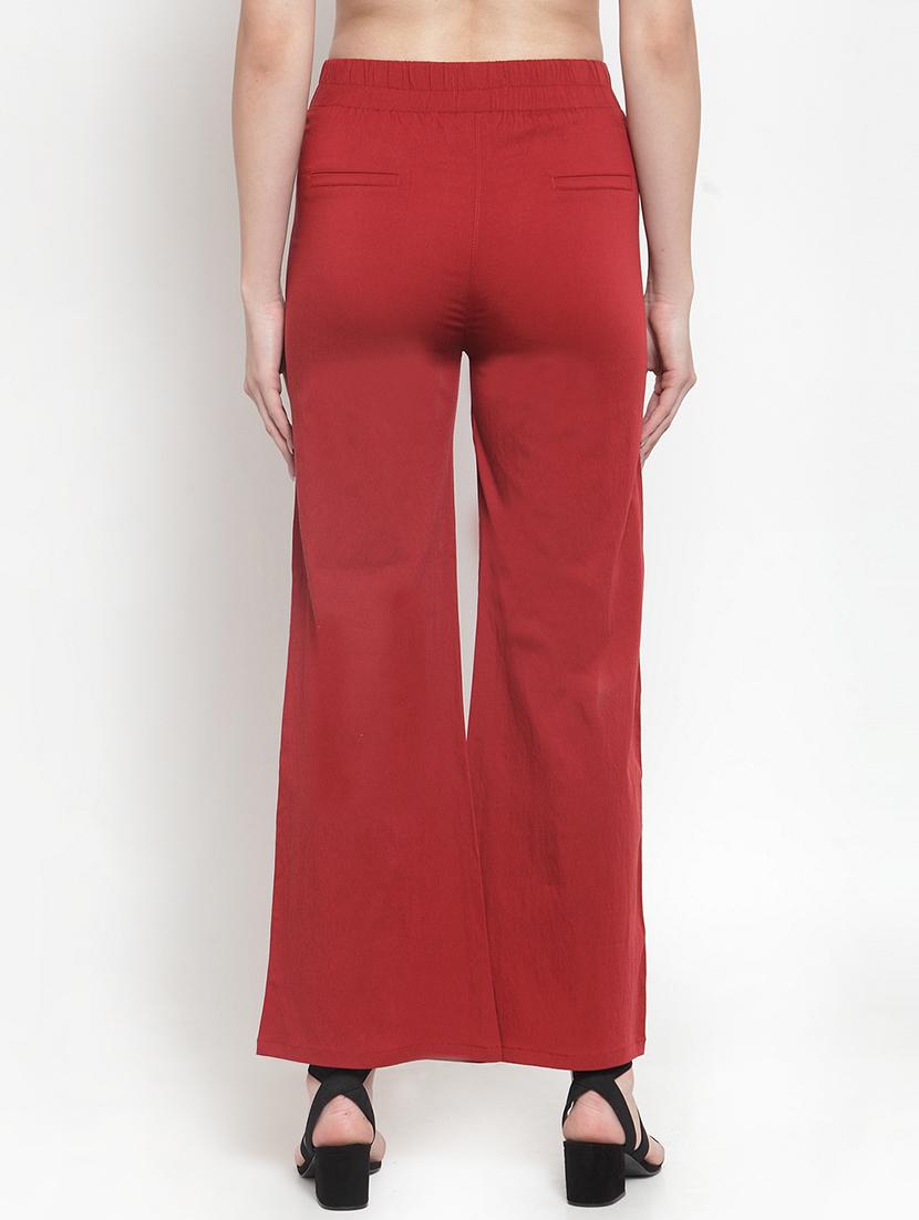 high rise solid wide leg trouser - 16711989 - Zoom Image - 3