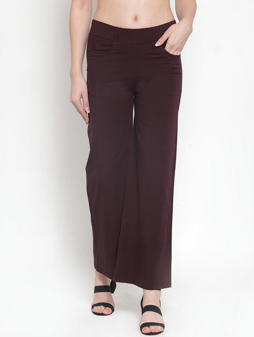 high rise solid wide leg trouser - 16711990 - Zoom Image - 1