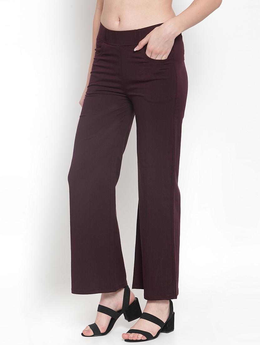 high rise solid wide leg trouser - 16711990 - Zoom Image - 2