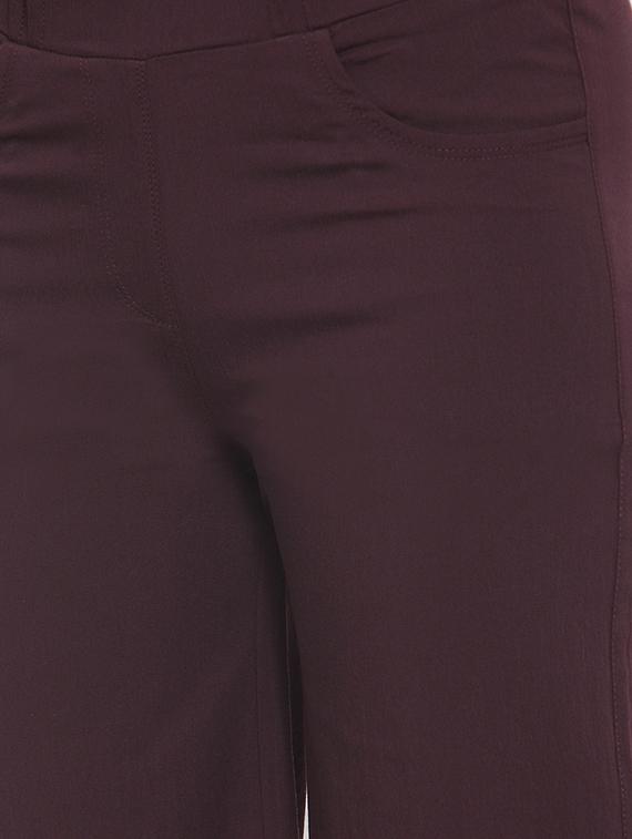 high rise solid wide leg trouser - 16711990 - Zoom Image - 5