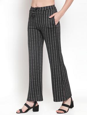 tie front striped wide leg trouser - 16711991 - Standard Image - 2