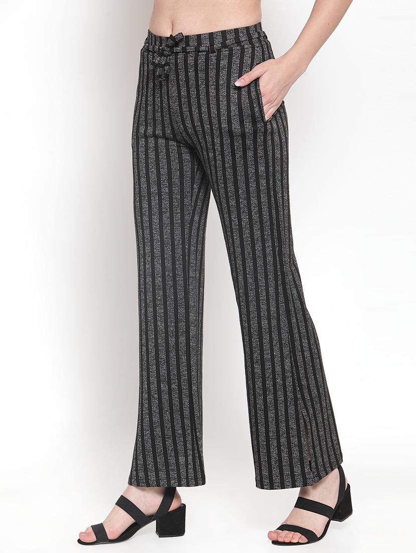 tie front striped wide leg trouser - 16711991 - Zoom Image - 2