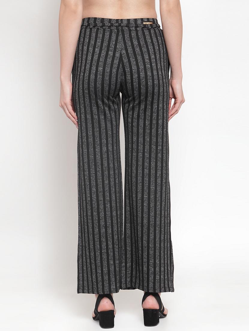 tie front striped wide leg trouser - 16711991 - Zoom Image - 3