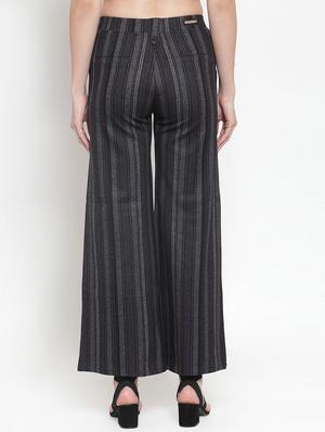 high rise striped wide leg trouser - 16711995 - Standard Image - 3