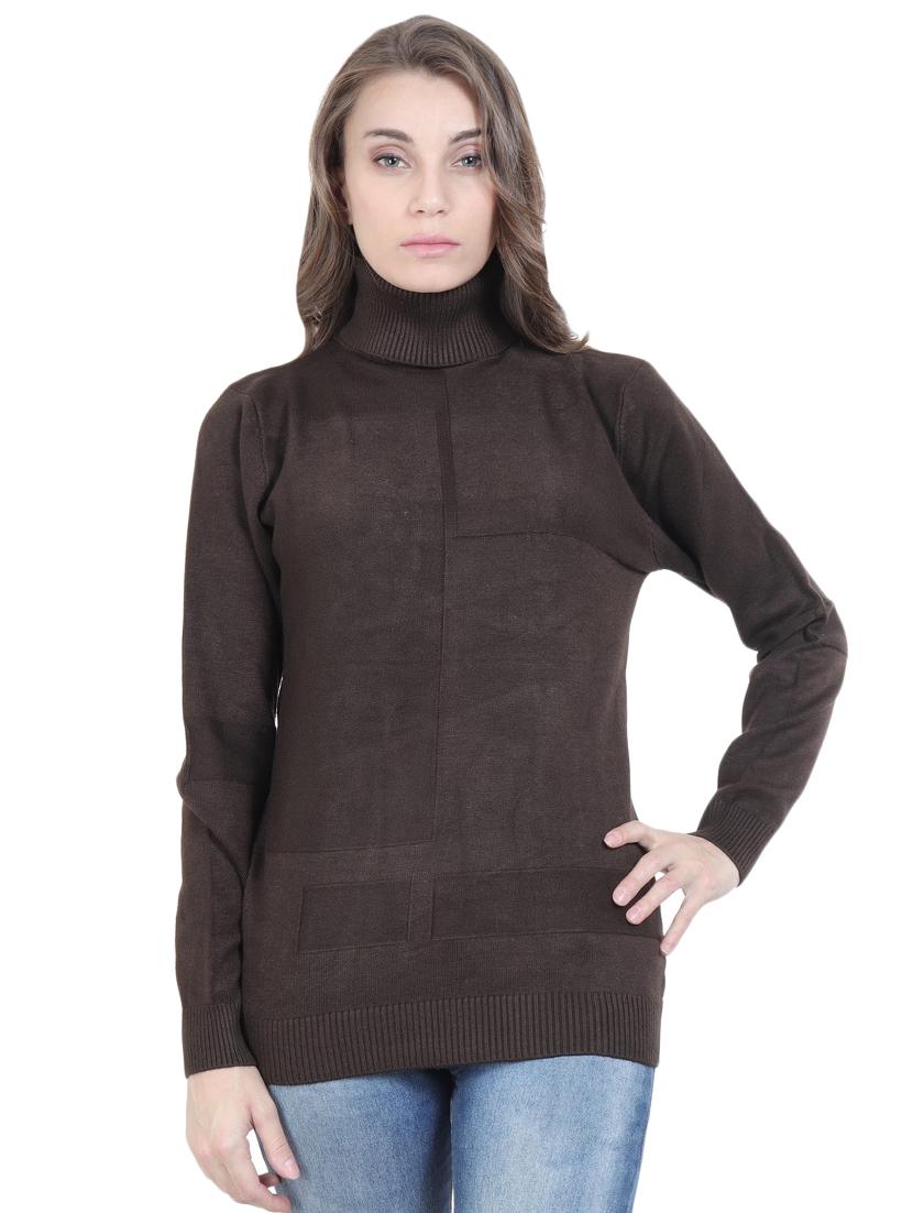 turtle neck solid pullover - 16712009 - Zoom Image - 1