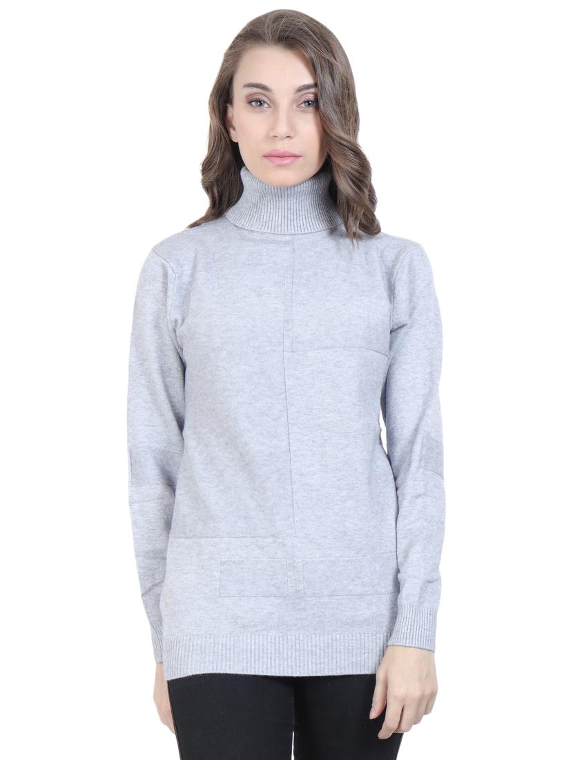 turtle neck solid pullover - 16712011 - Zoom Image - 1