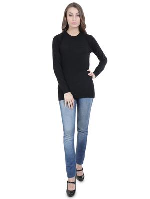round neck solid pullover - 16712012 - Standard Image - 4