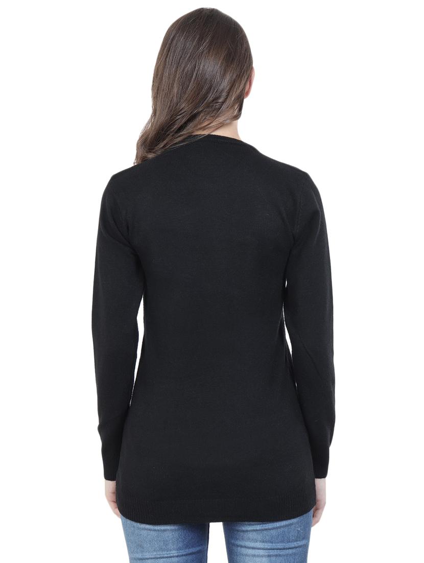 round neck solid pullover - 16712012 - Zoom Image - 3