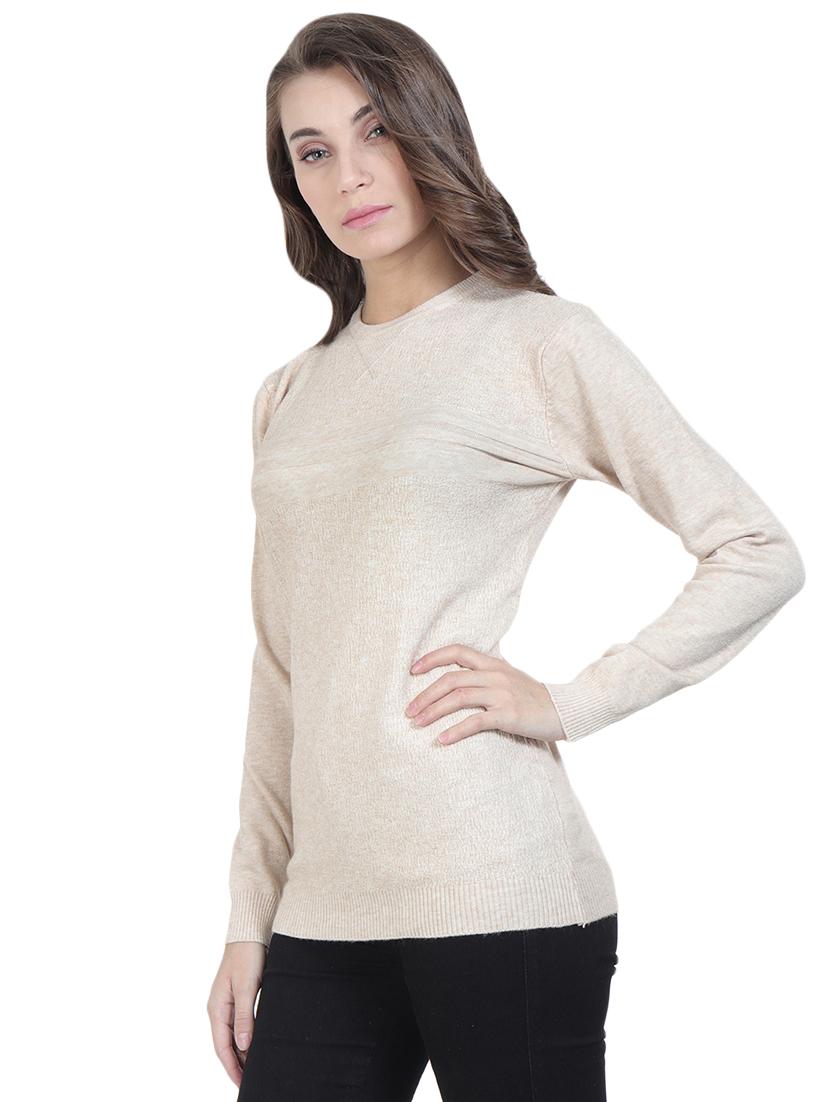 round neck solid pullover - 16712015 - Zoom Image - 2