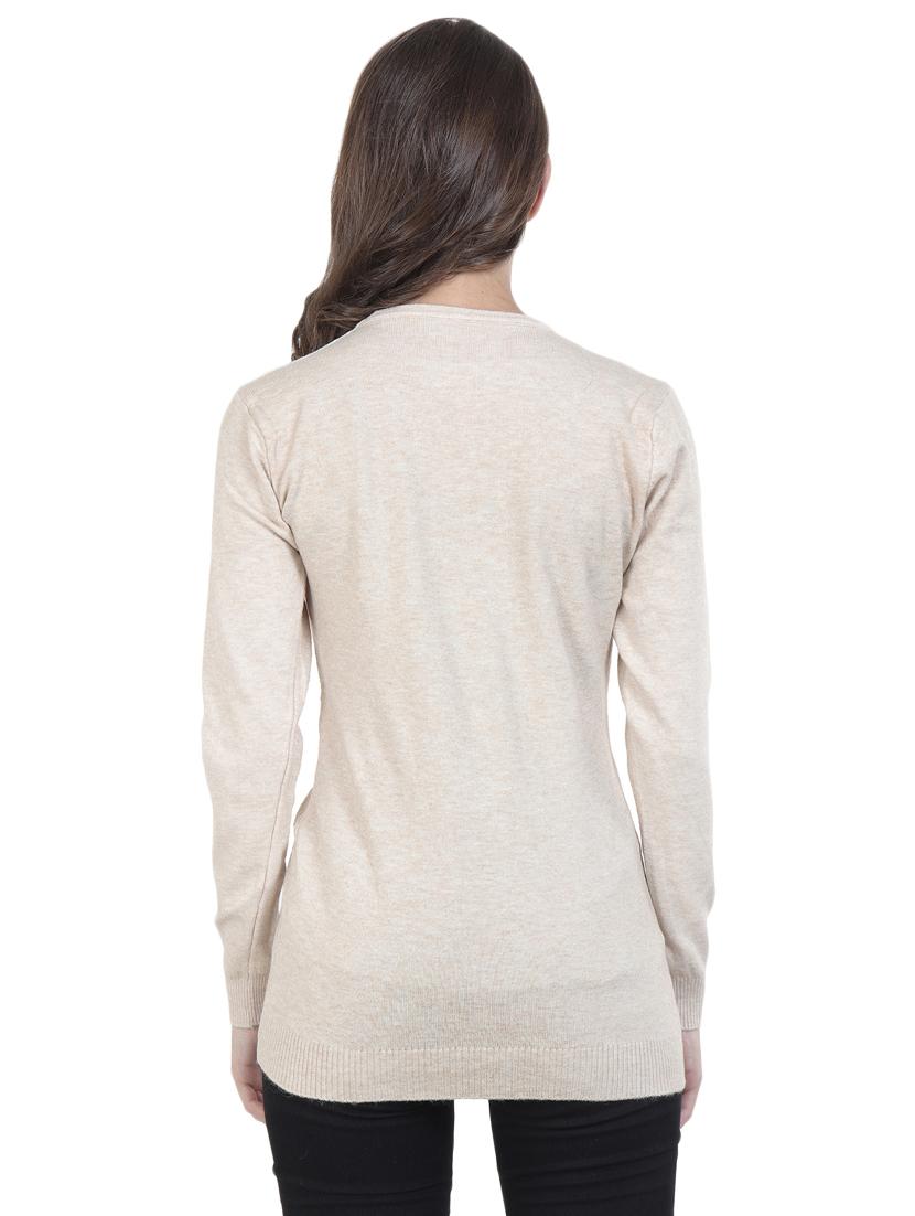 round neck solid pullover - 16712015 - Zoom Image - 3