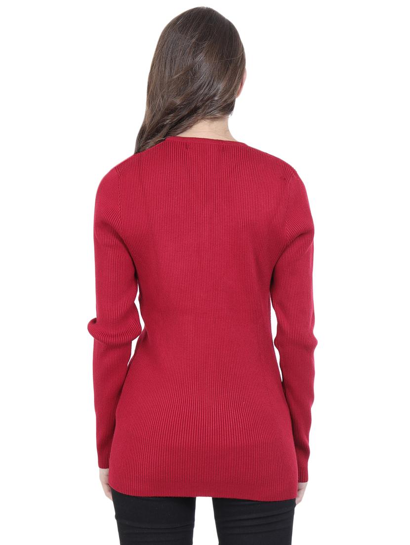 button detail v-neck pullover - 16712017 - Zoom Image - 3