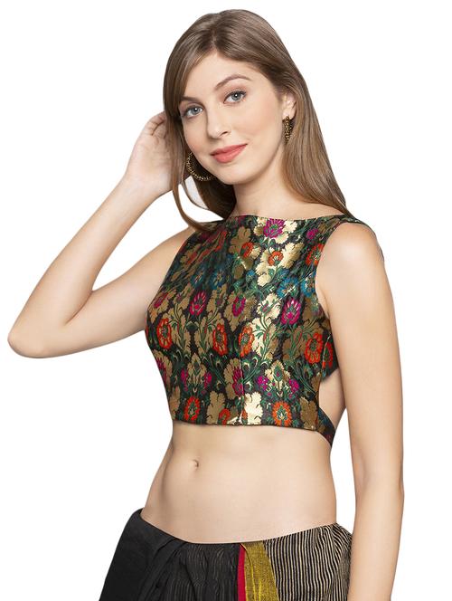 floral brocade blouse - 16712133 - Standard Image - 1
