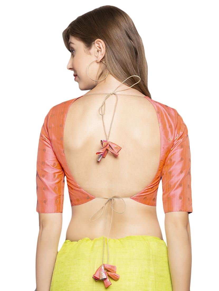 solid brocade blouse - 16712135 - Zoom Image - 2