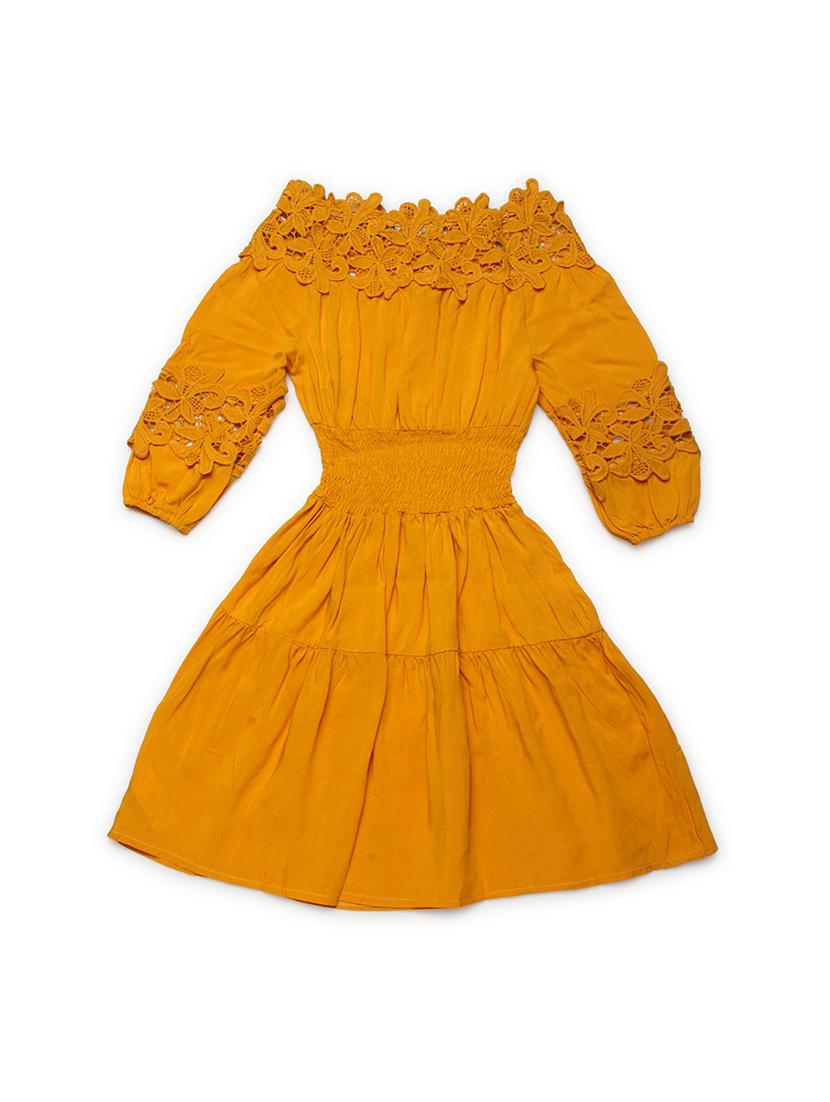 yellow cotton blend frock - 16712167 - Zoom Image - 1